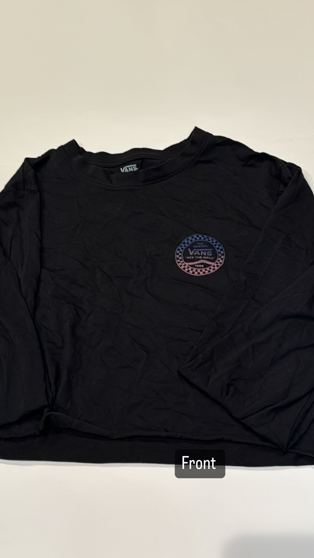 44 Vans Cropped Long Sleeve Shirt L