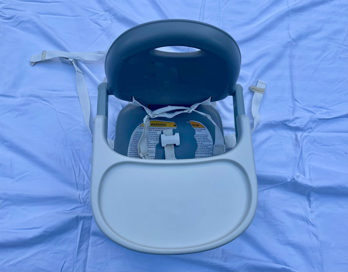 #32 Chicco Gray Pocket Snack Booster Seat for Children Up to 50 Lbs