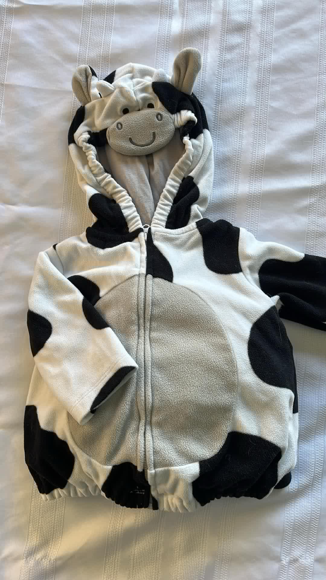 #29 6-9 mo Halloween Cow costume EUC