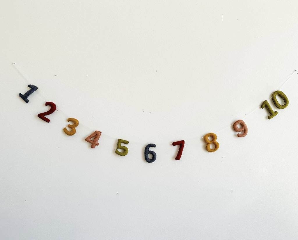 #222 Handmade Felt 123s and ABCs Garlands (Retailed for $65 from Etsy!)
