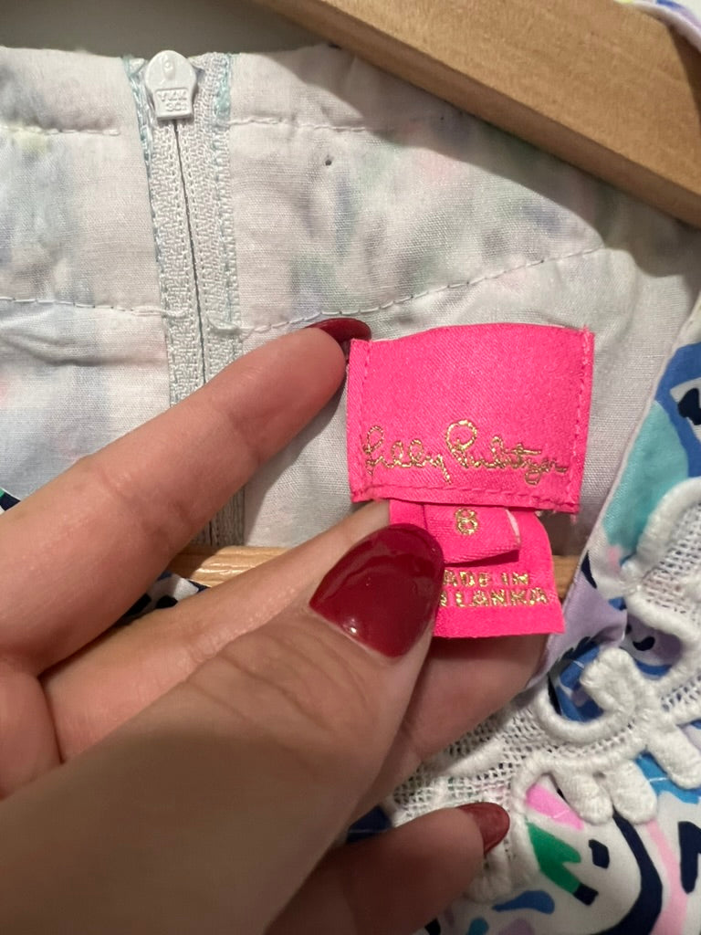 Seller #76 - Lilly Pulitzer Little Lilly Classic Shift Over The Rainbow Size 8 Girls Cotton