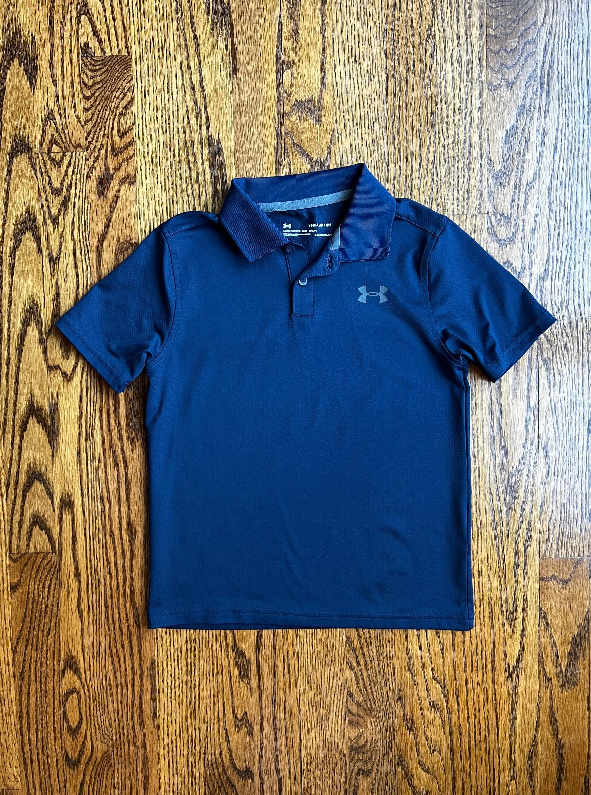 Seller #115 - Under Armour Boys Small Athletic Polo Shirt, Navy Blue, EUC