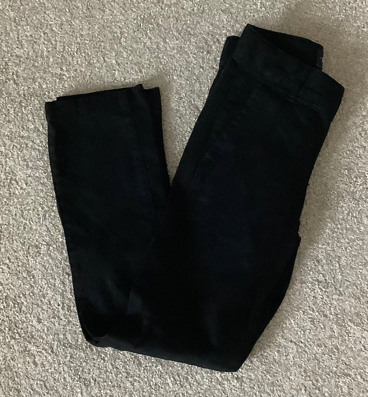 #130 Childrens Place Boys Black Chinos Sz 7 Slim