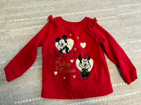 Seller 183 - Girls 5T Disney Jumping Beans Minnie & Mickey Sweatshirt - VGUC