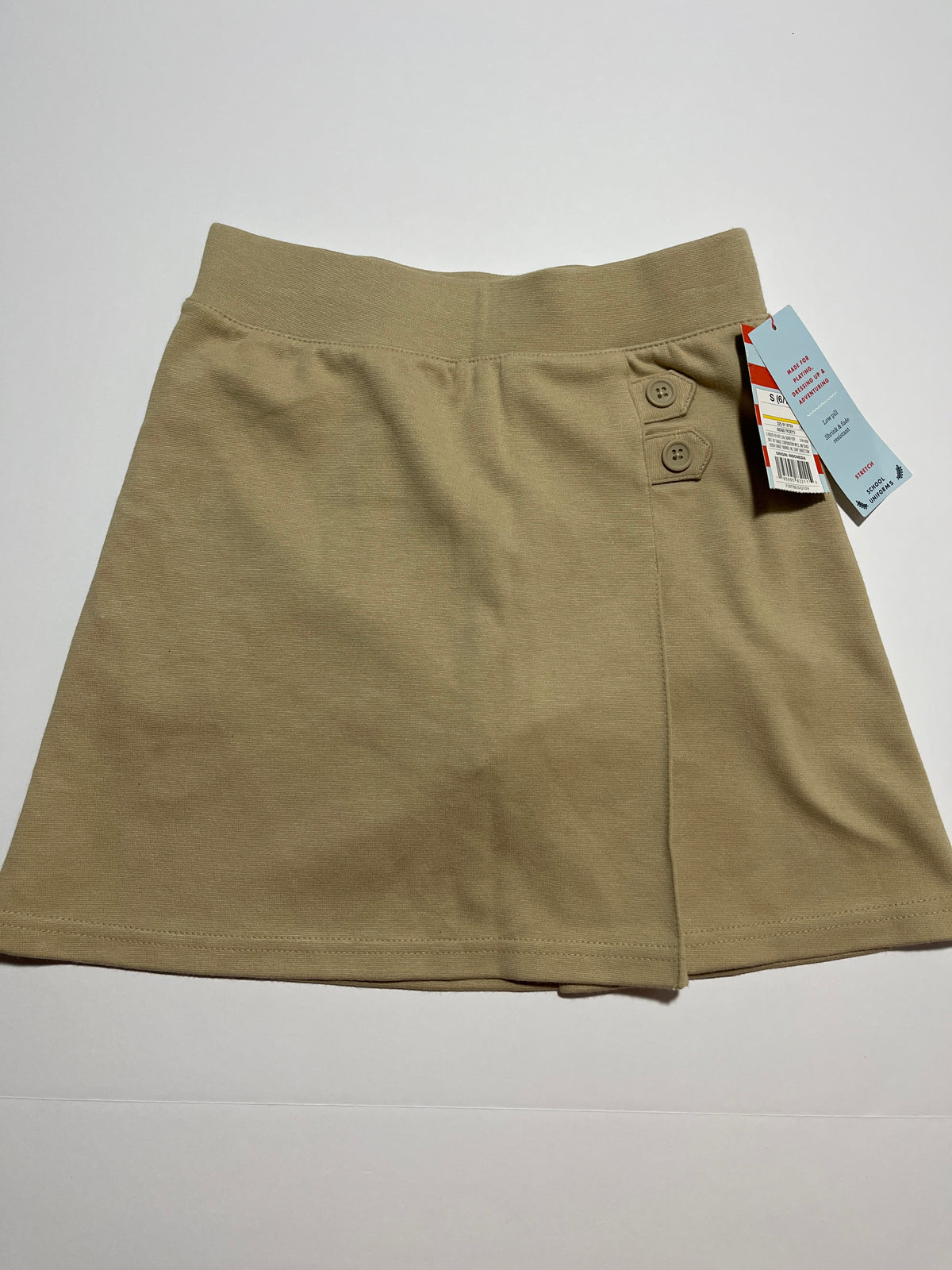 #150 girls 6/7 cat and jack uniform khaki skirt NEW