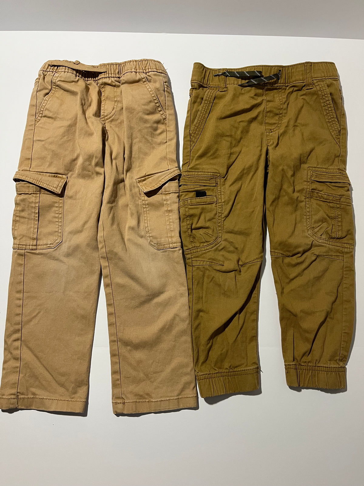 #150 boys 5 khaki pants and joggers. Cat jack and wrangler