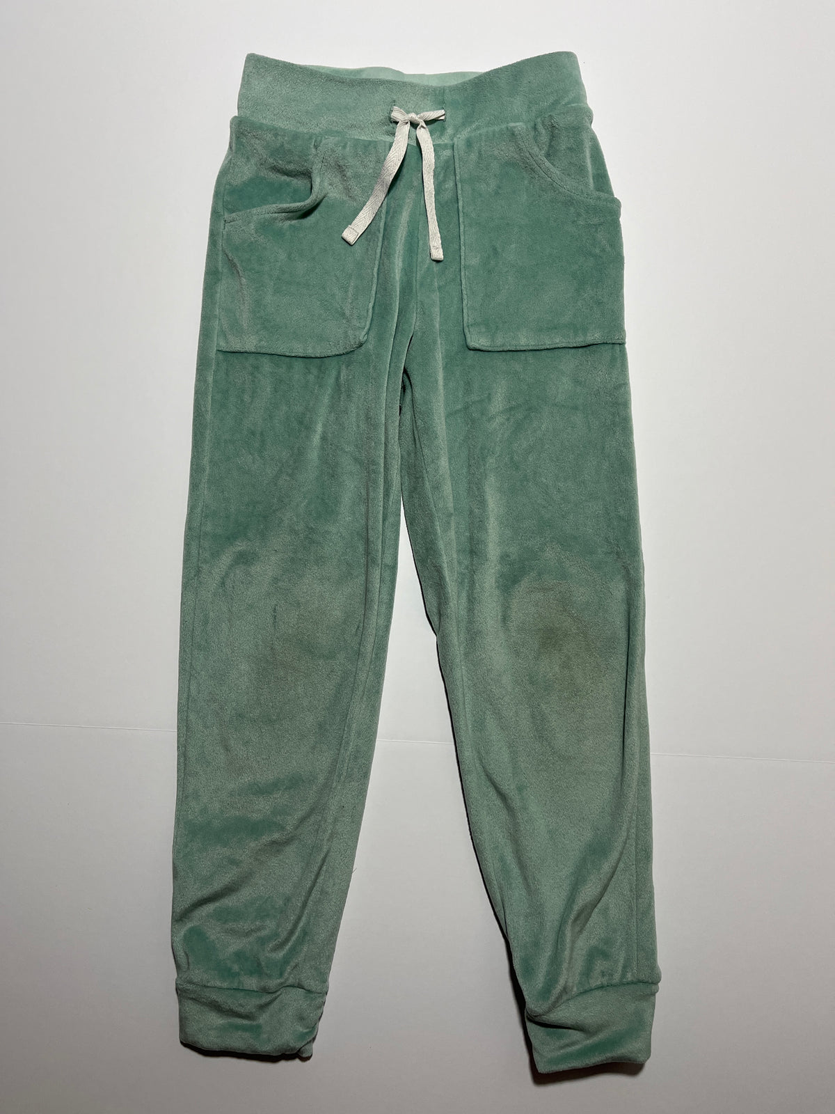 #150 girls 6/6x cat and jack mint green joggers microfleece velour