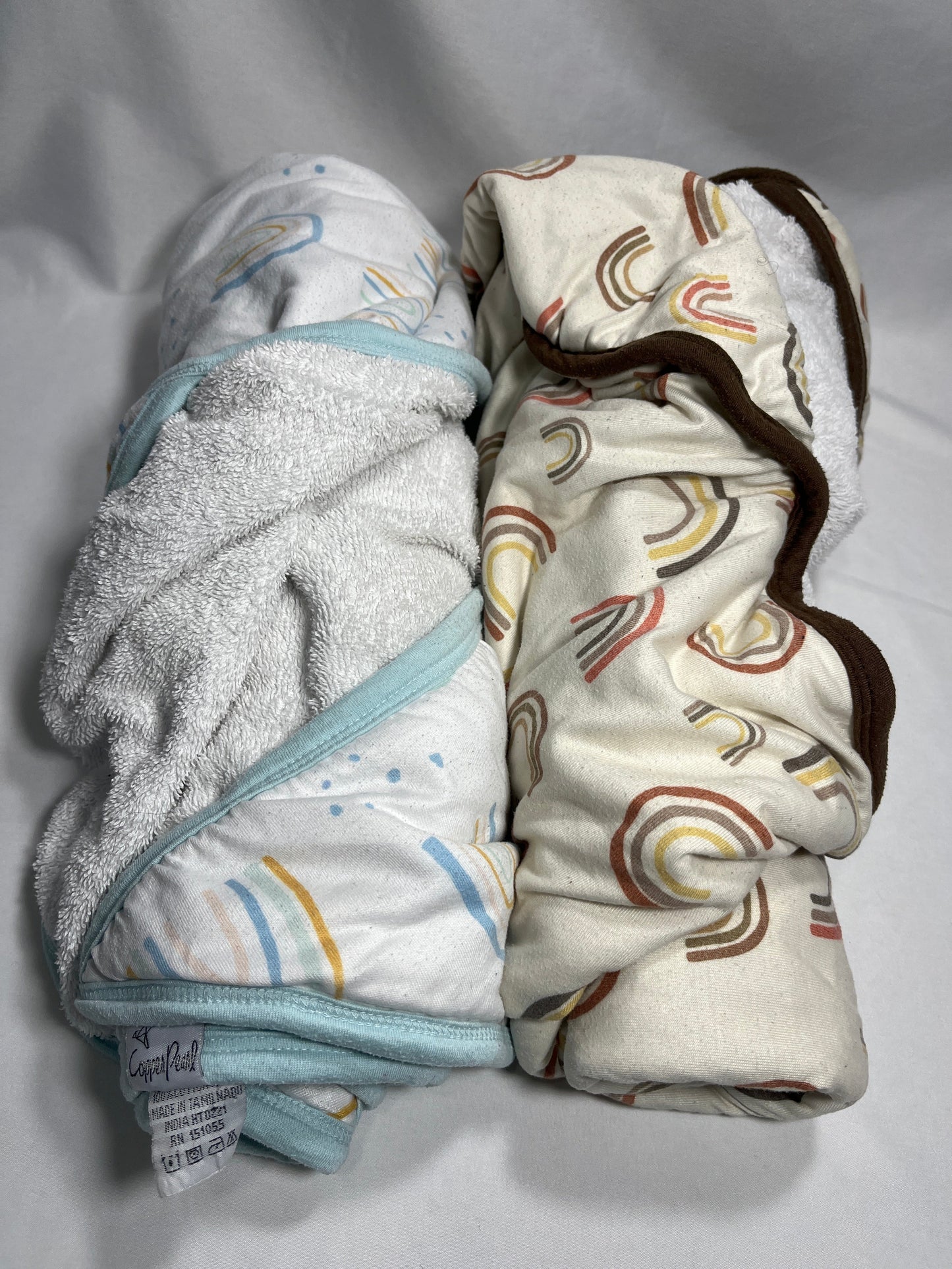 #150 copper pearl hooded towel set of 2