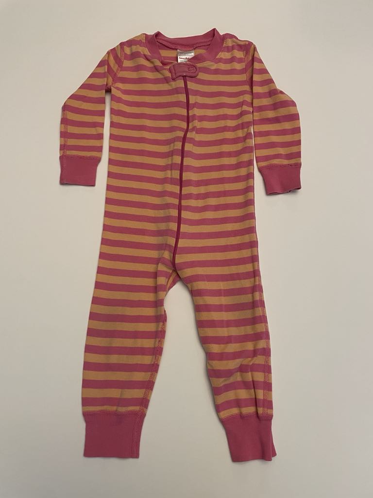 #75 - Girls 18-24M HA Zip Sleeper Pink/Orange Stripes