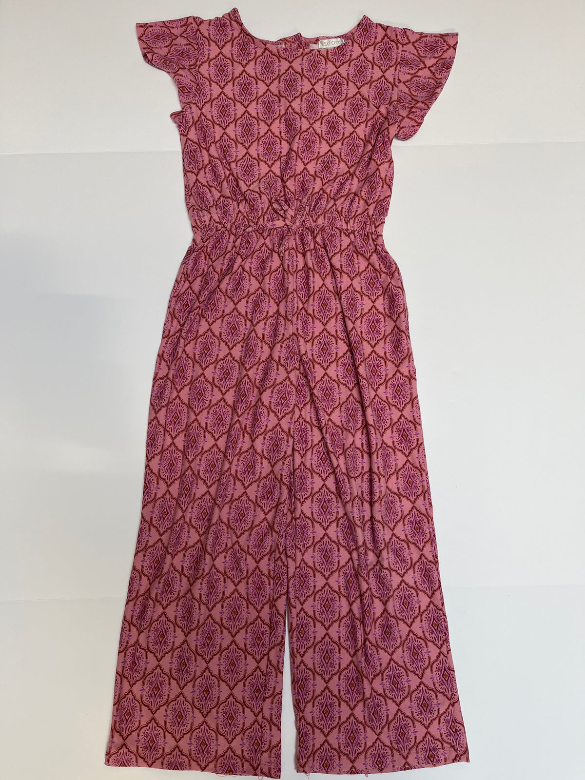 #150 girls 7/8 falls creek pink jumpsuit
