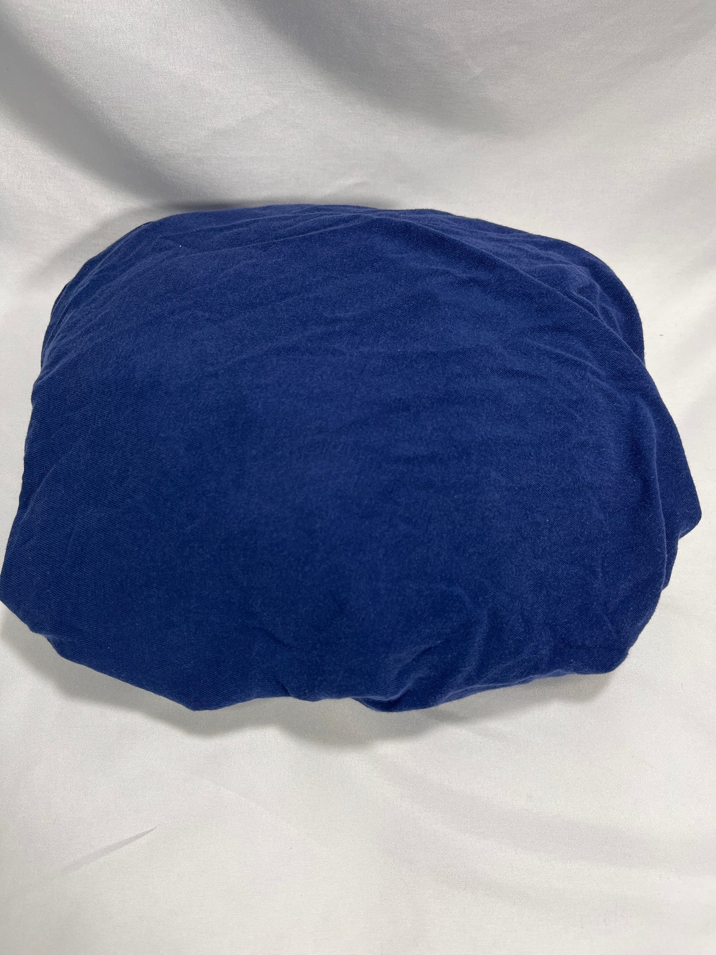 #150 navy blue cotton jersey fitted crib sheet