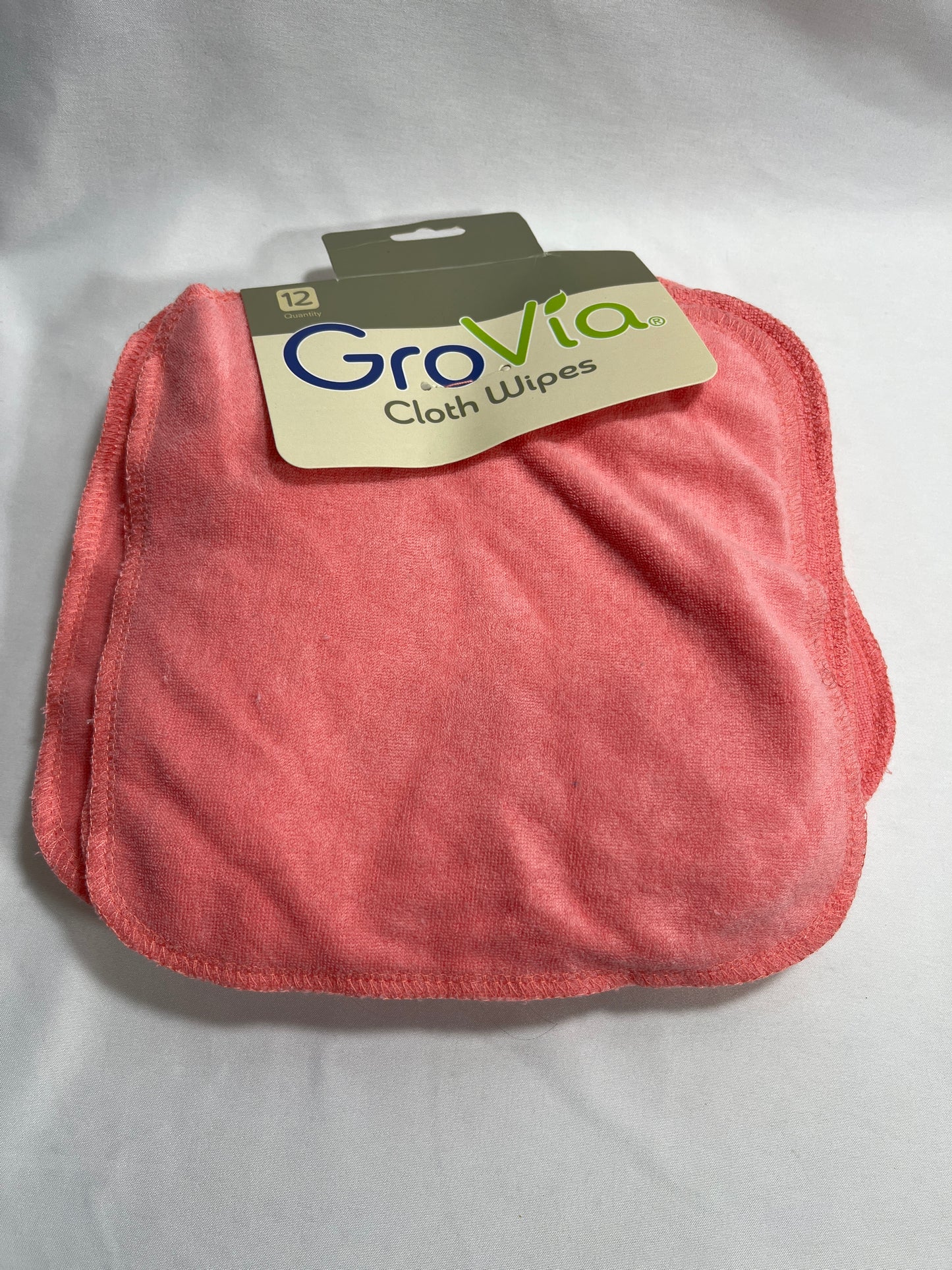 #150 Grovia cloth wipes new in package set of 12 pink