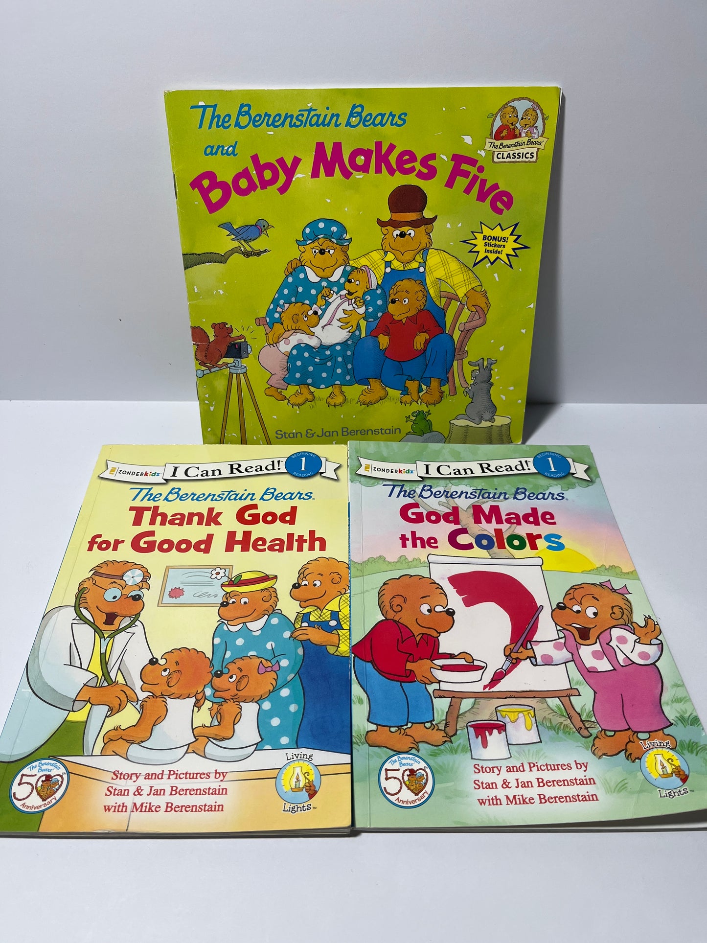 #150 berenstain bears lot 3 health, colors, baby