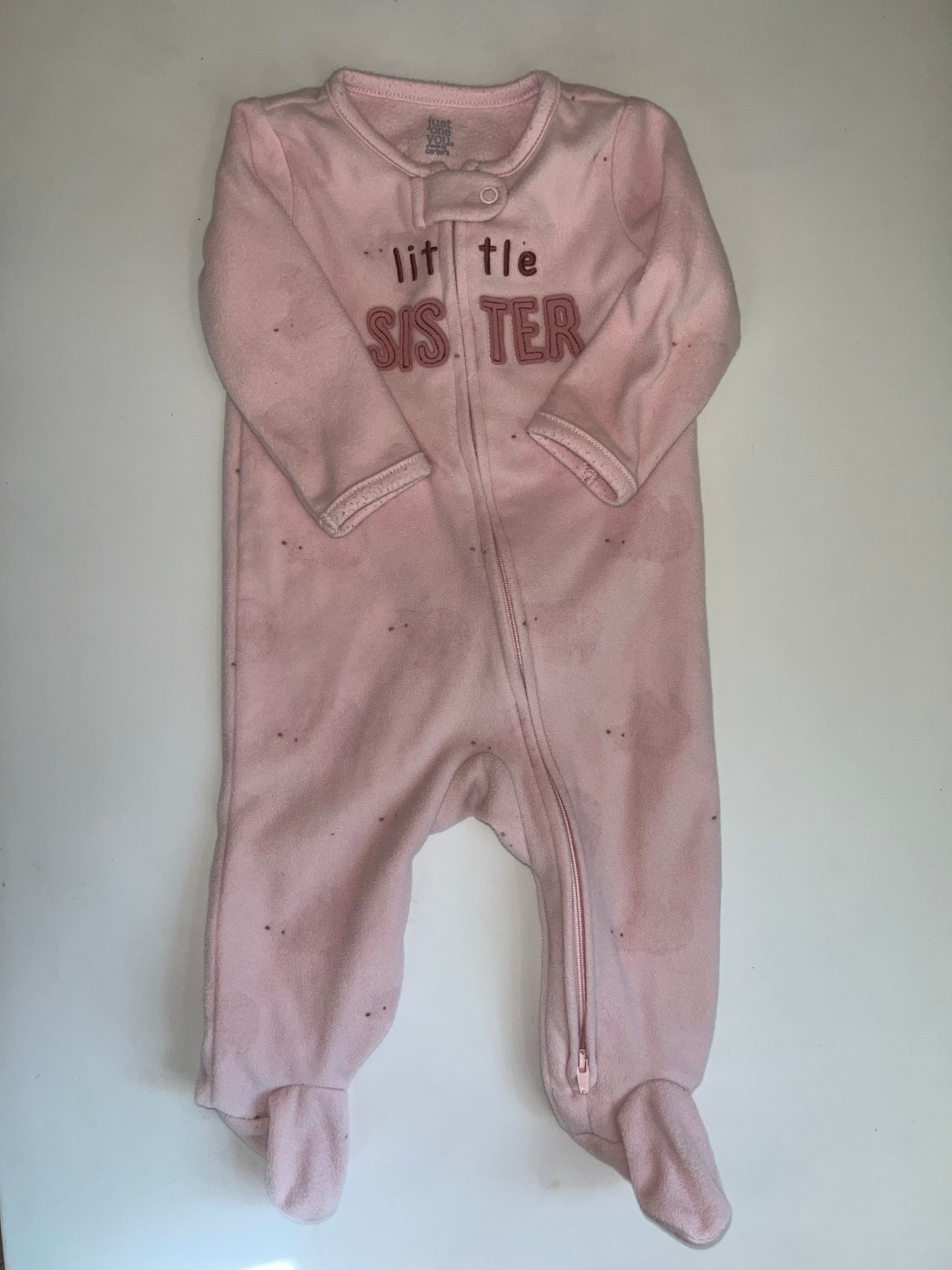 Seller #20 little sister fleece sleeper size 6 mo