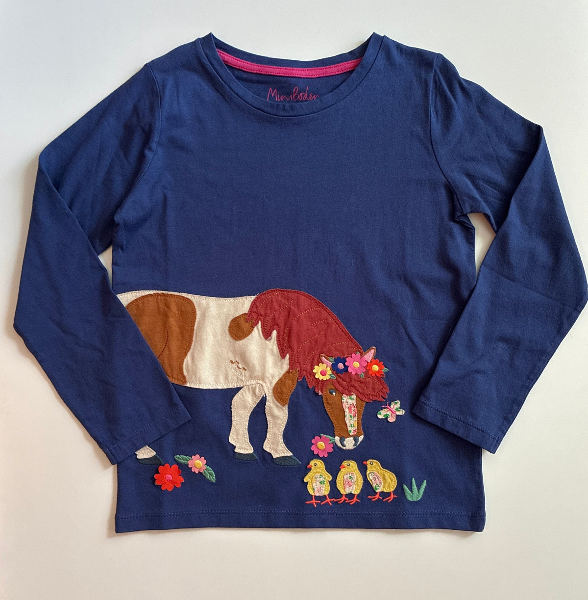 Seller 76 Boden Size 7/8 Pony Applique Top