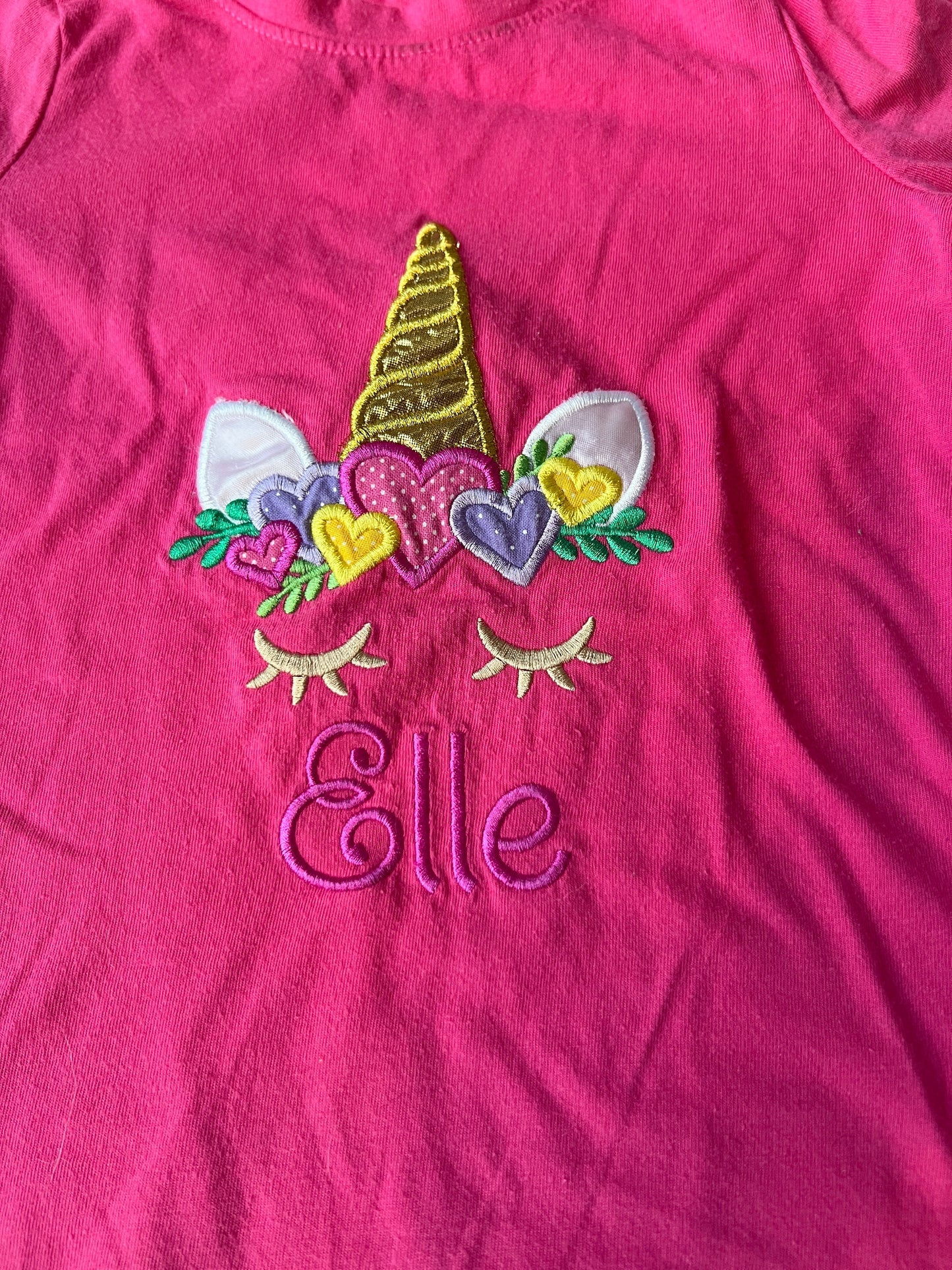 #180 Girls 4T “Elle” Unicorn and Mermaid Embroidery Set