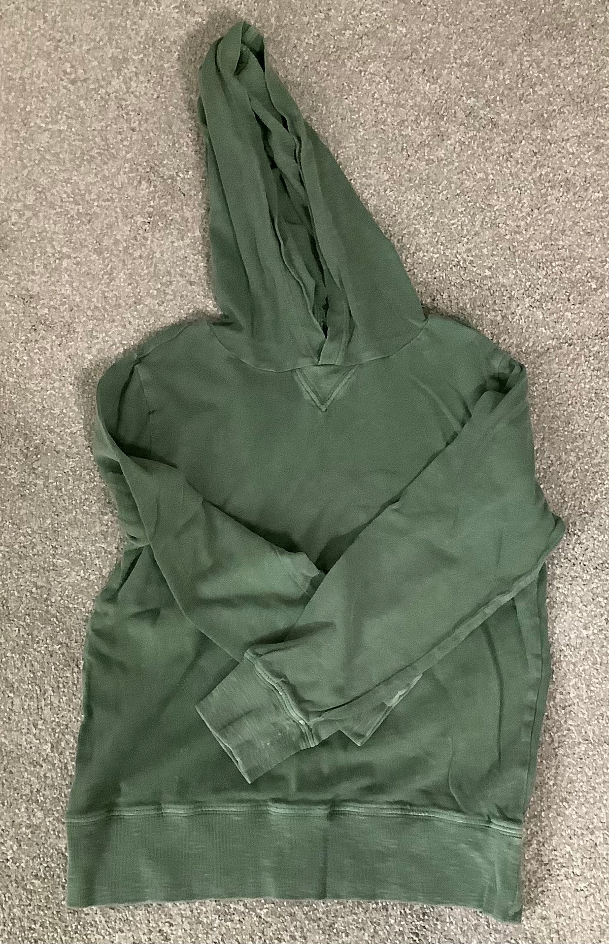 #130 Crewcuts Green long Sleeve Hooded Shirt Sz 6-7