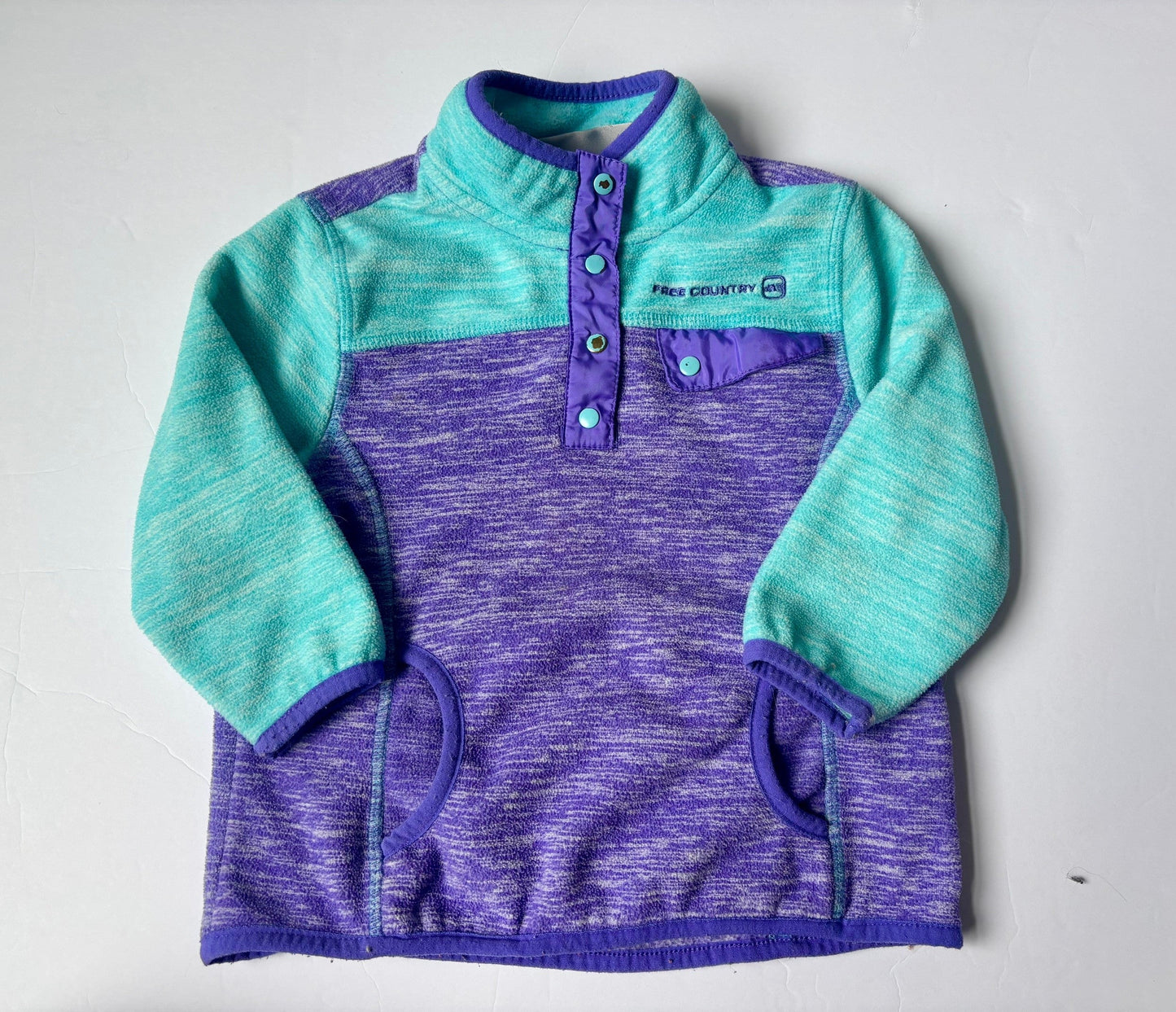 #43 Free Country Fleece Pullover Girls 2T GUC