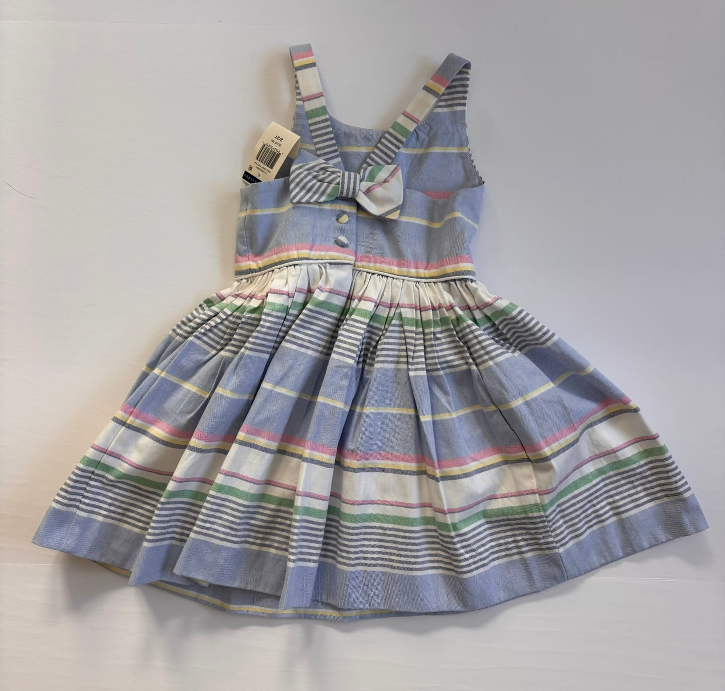 #84 NWT Polo Ralph Lauren Pastel Strip Sleeveless Dress Girls Size 2T