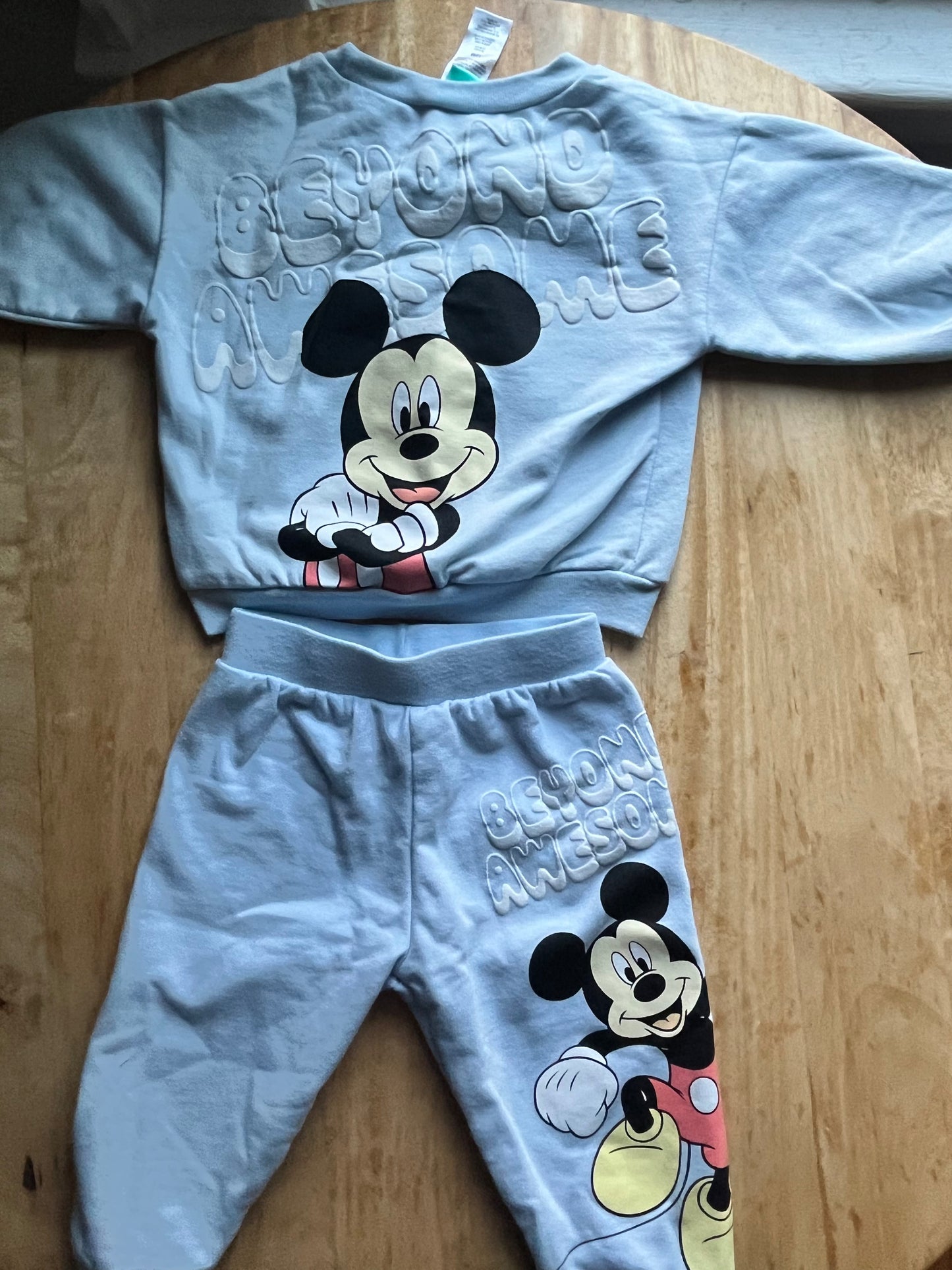#97- Disney Baby Mickey Blue 2pcs Sweatsuit- Size 12M