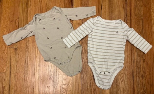Seller 34 - BabyGap 6-12 mo pair of organic cotton long sleeve bodysuits