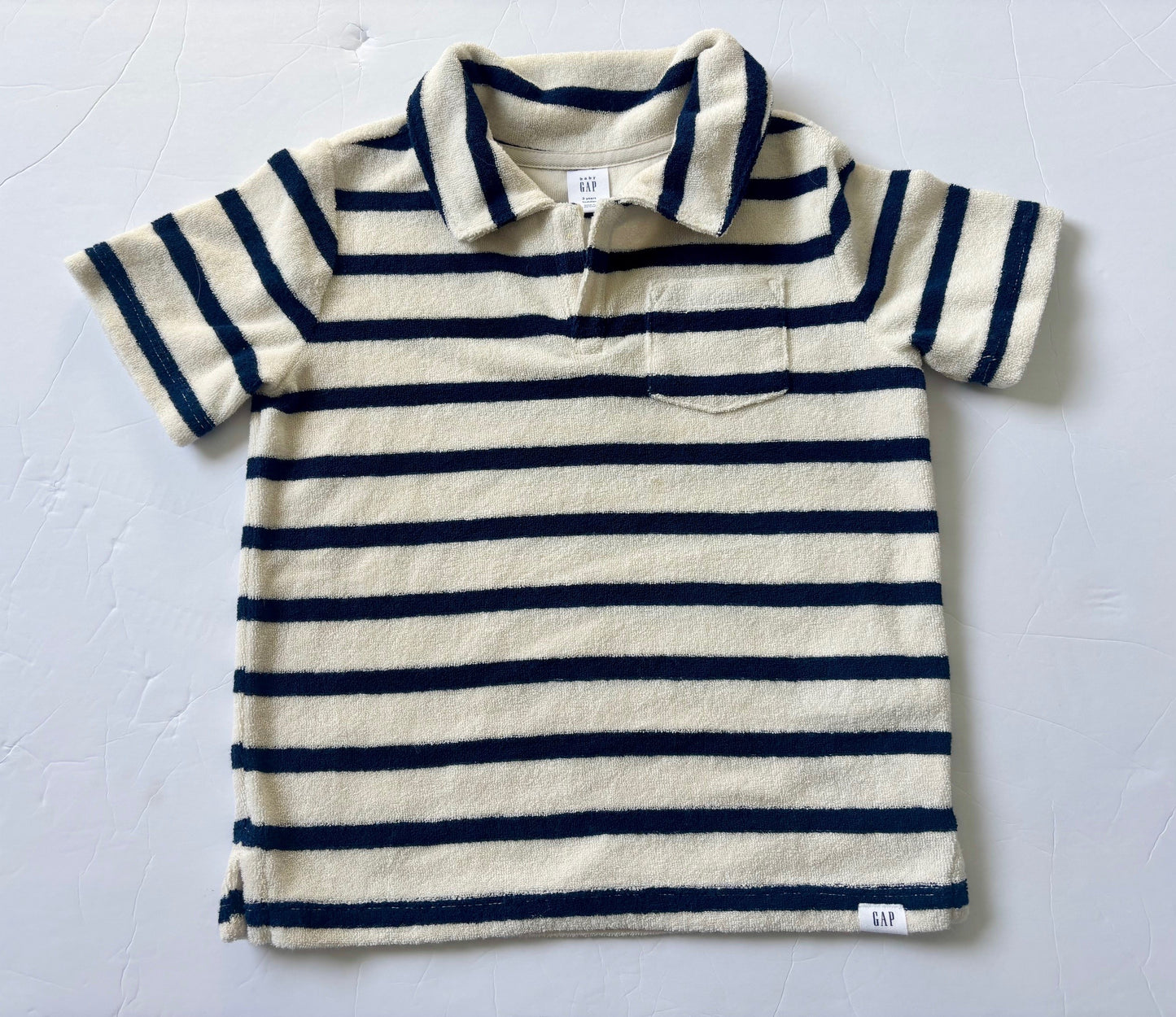 #43 Gap Toweling Polo Boys 3T EUC