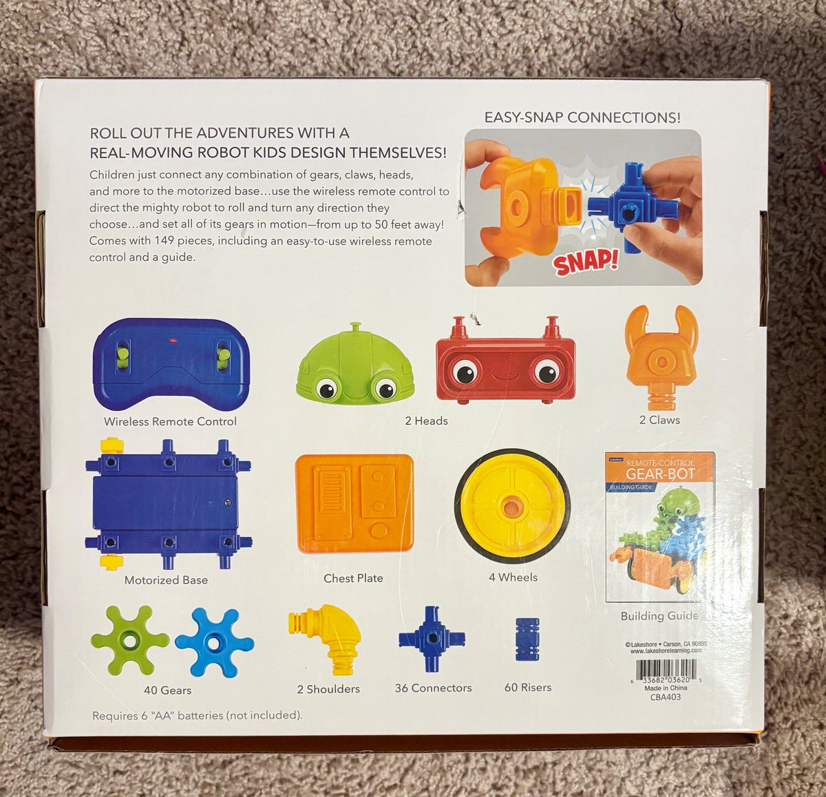 #154 Lakeshore Learning Gear Bot Set
