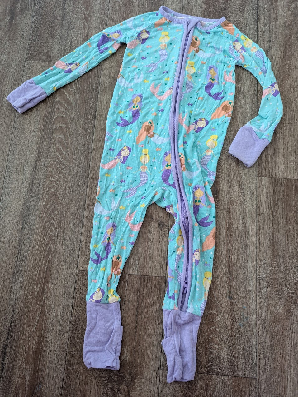 #144 - Girls Little Sleepies Mermaid Pajamas Size 18M