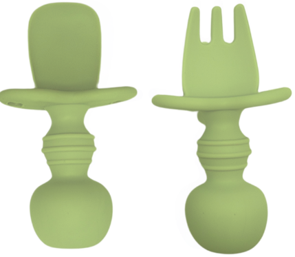 #139 Green Spoon and Fork Set