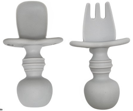 #42 Baby Spoon and Fork Set - Grey
