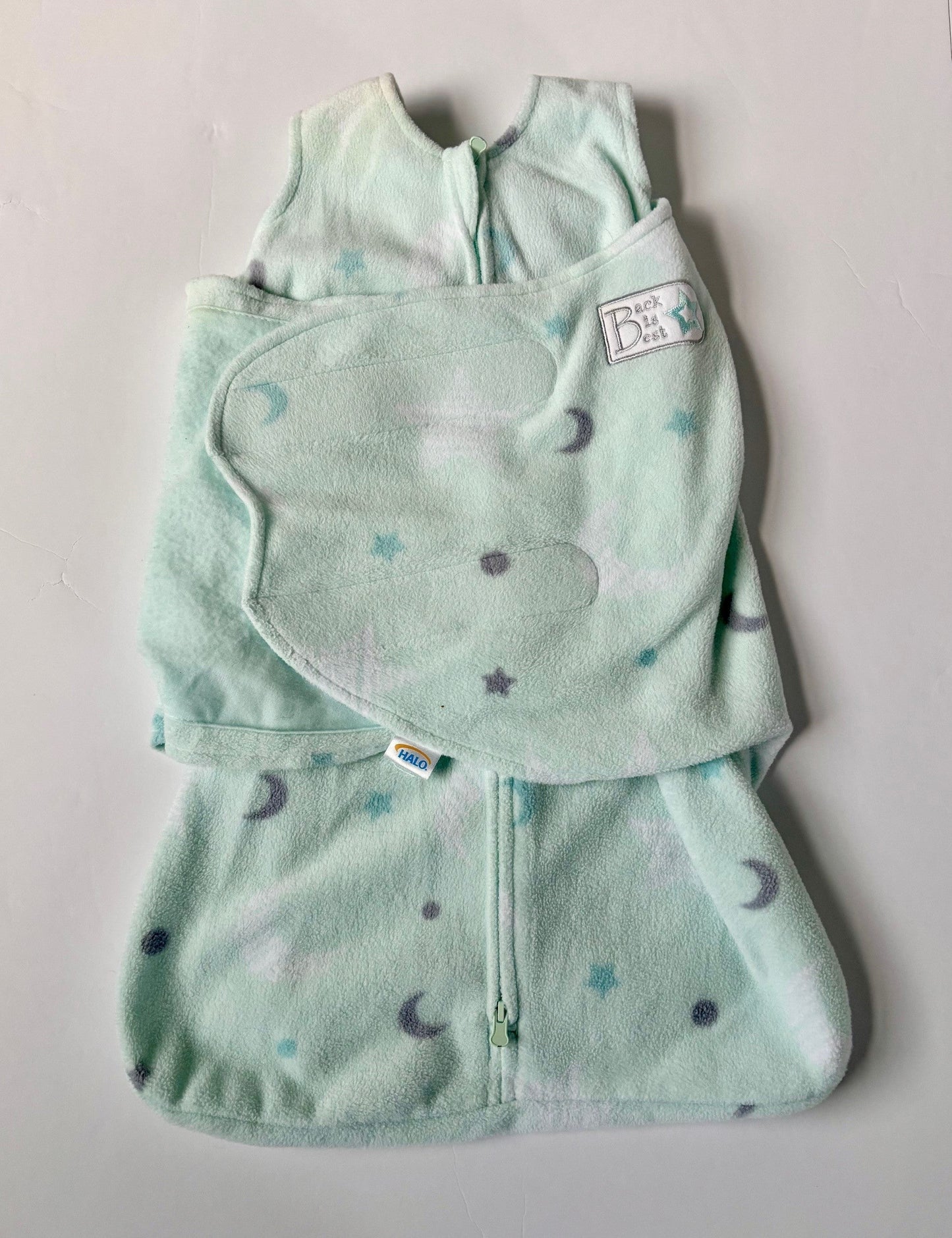 #43 Halo Fleece Swaddle Newborn EUC