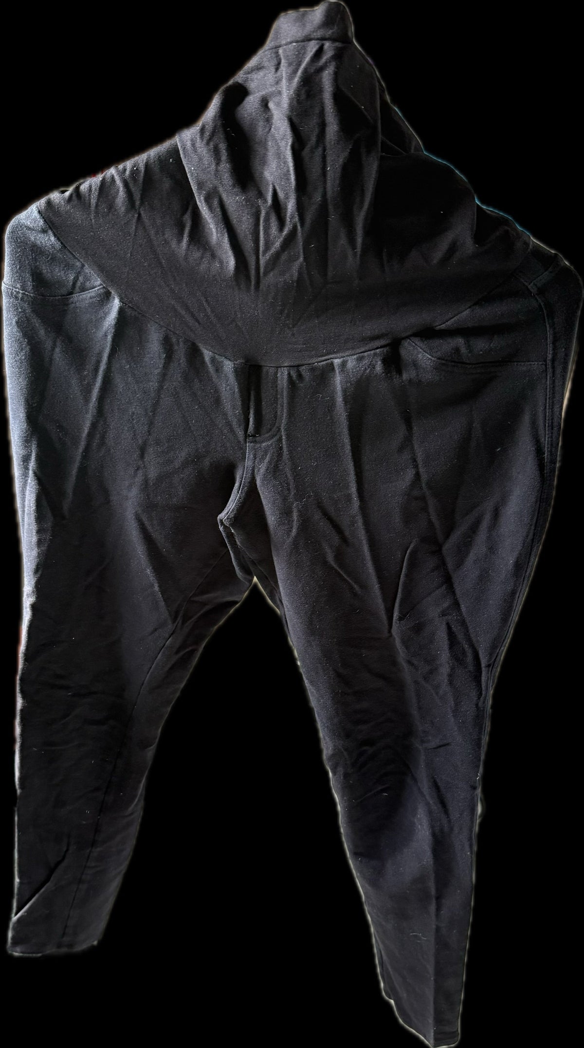 #20 Motherhood Maternity black leggings GUC Size L