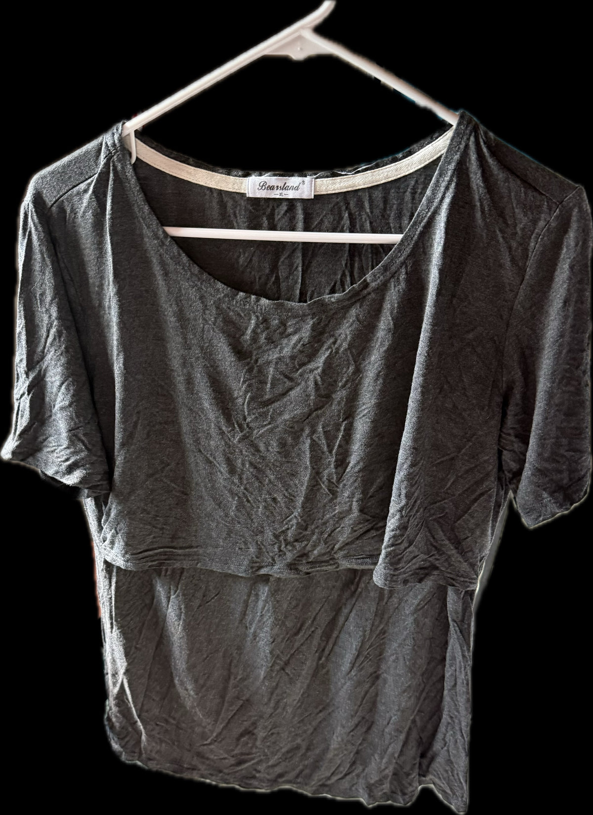 #20 Bearsland dark gray nursing top size XL GUC