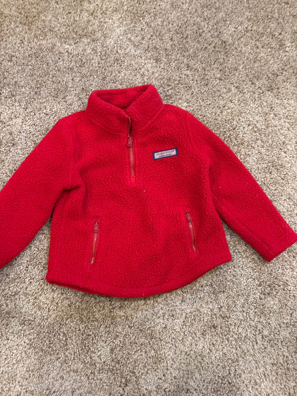 #47, boy or girl size 3T, Vineyard Vines red 1/4 zip
