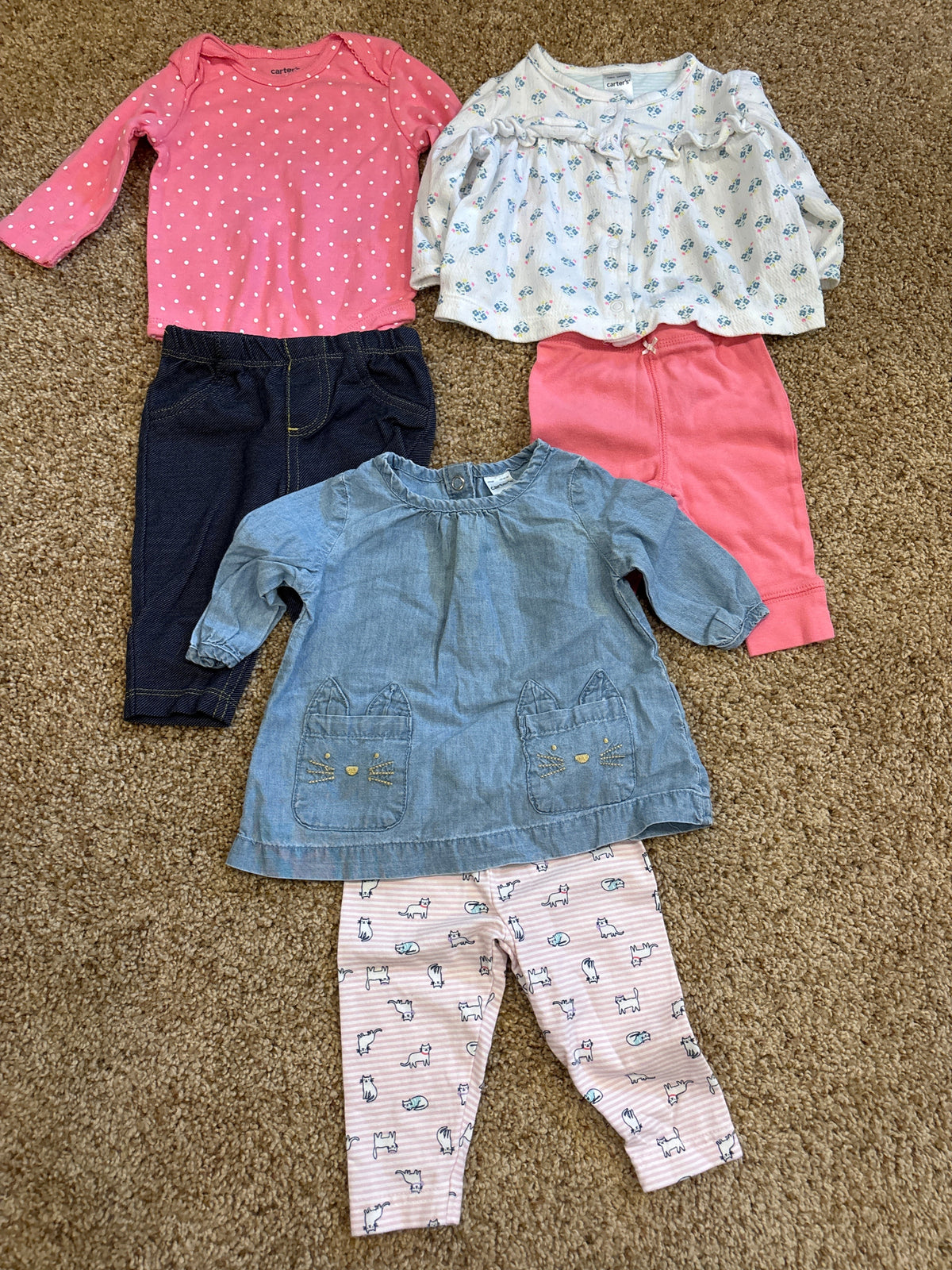 #47, girls 3mo, Carter’s bundle