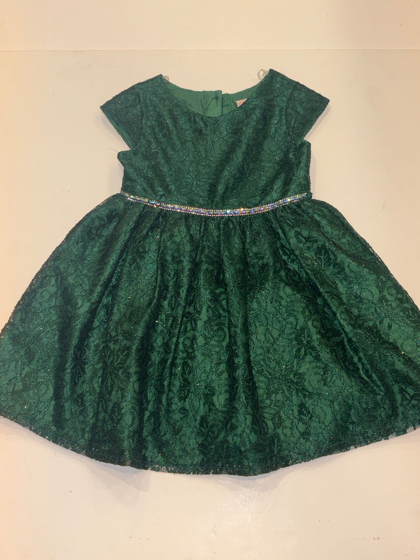 #182 size 6 sparkle green holiday dress