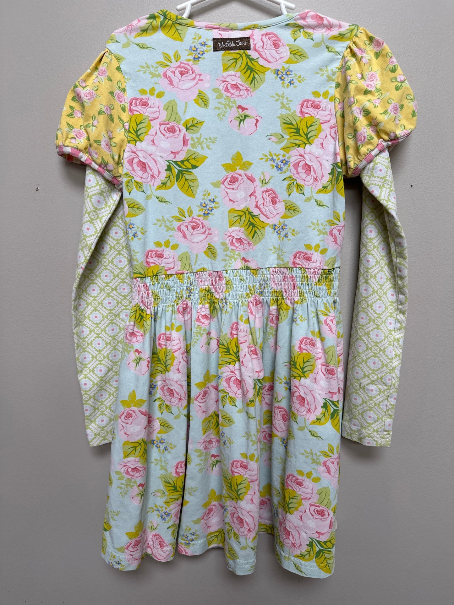 #130 Matilda Jane Girls Sz 8 Floral Cotton Dress Worn Once