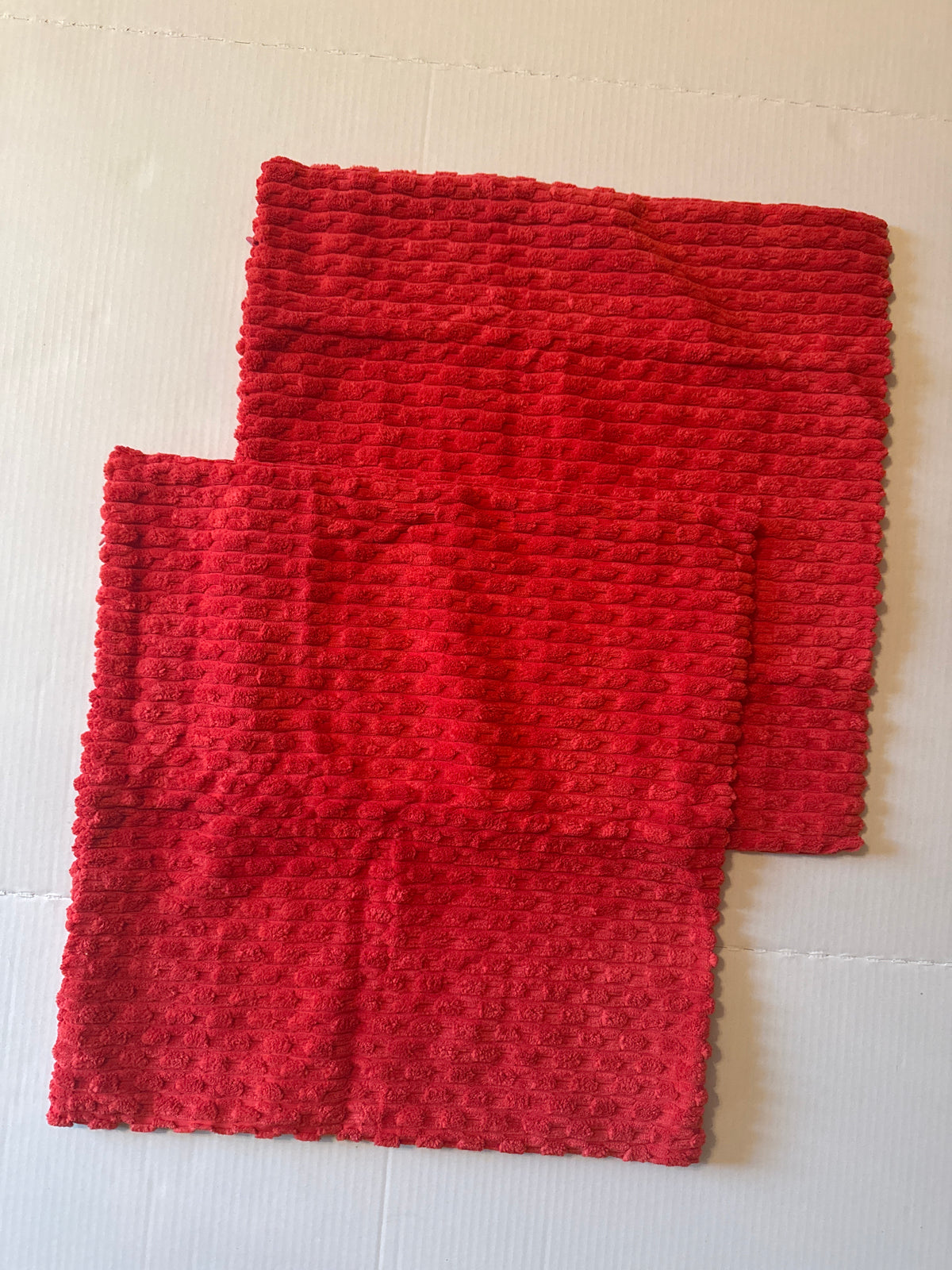 #129 Bright Red 17x17 Throw Pillow Shams