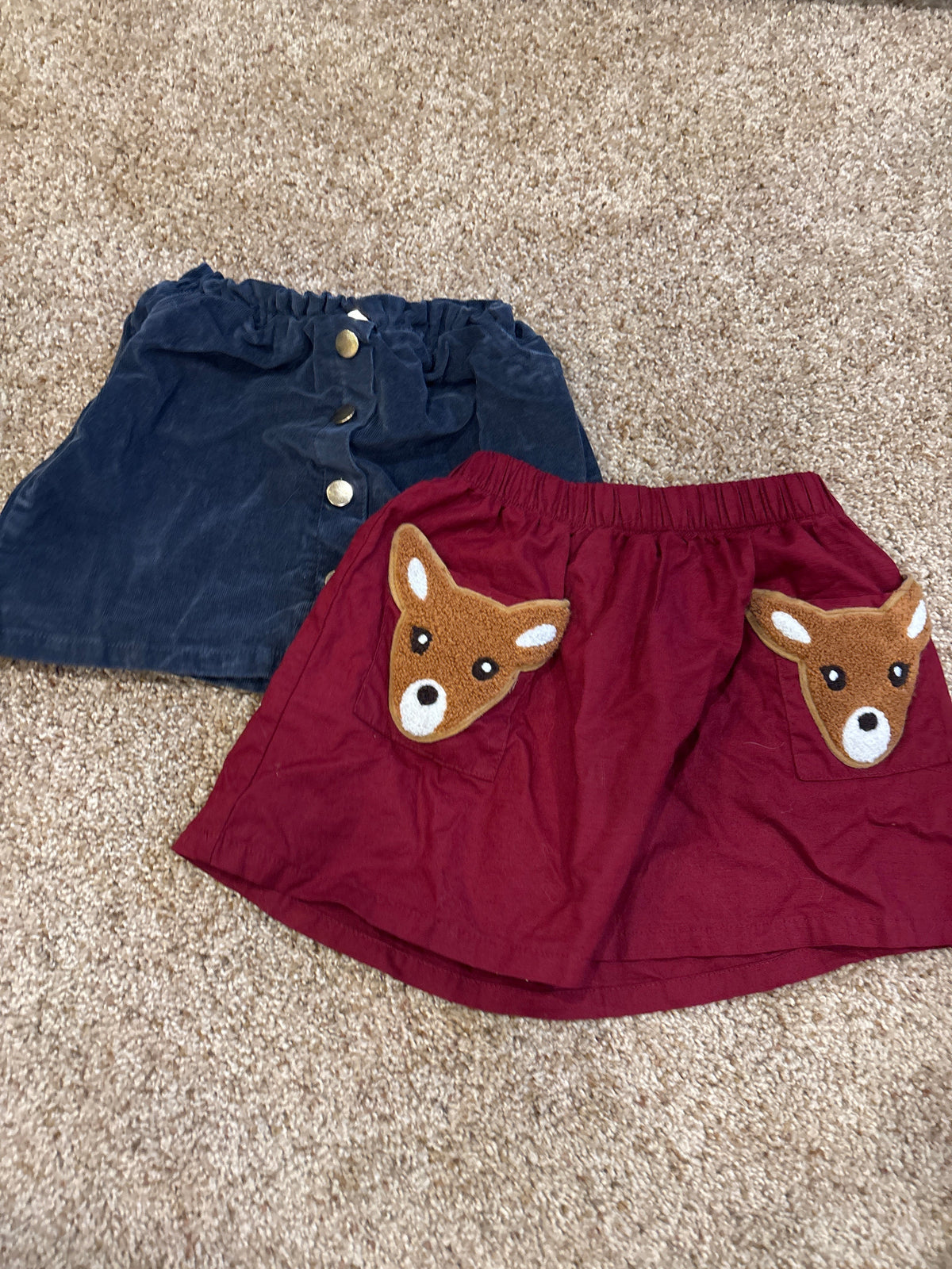 #47, girls size 5, Oshkosh burgundy and black skirts