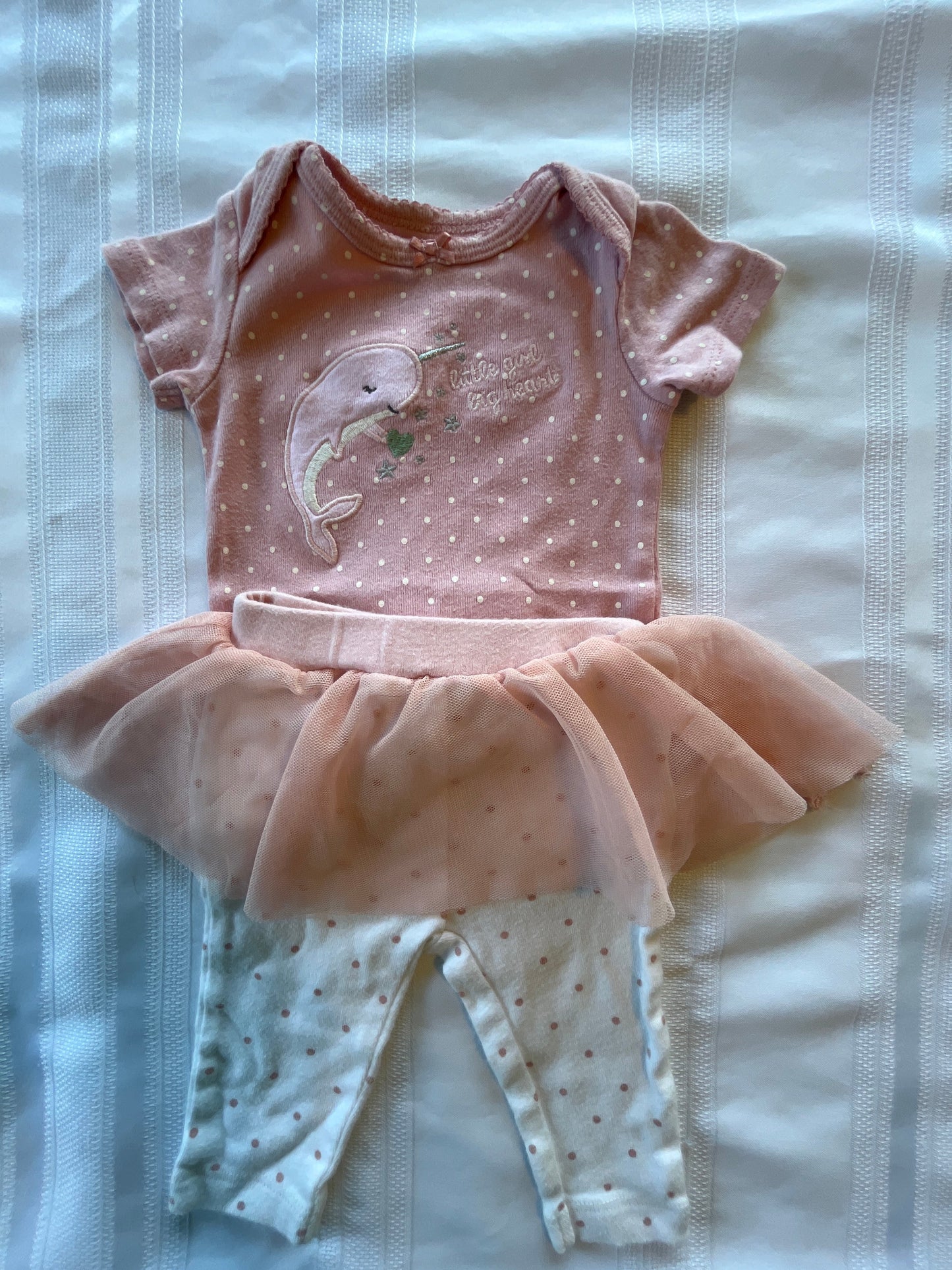 #43 Girls 3 mo 2 piece outfit EUC