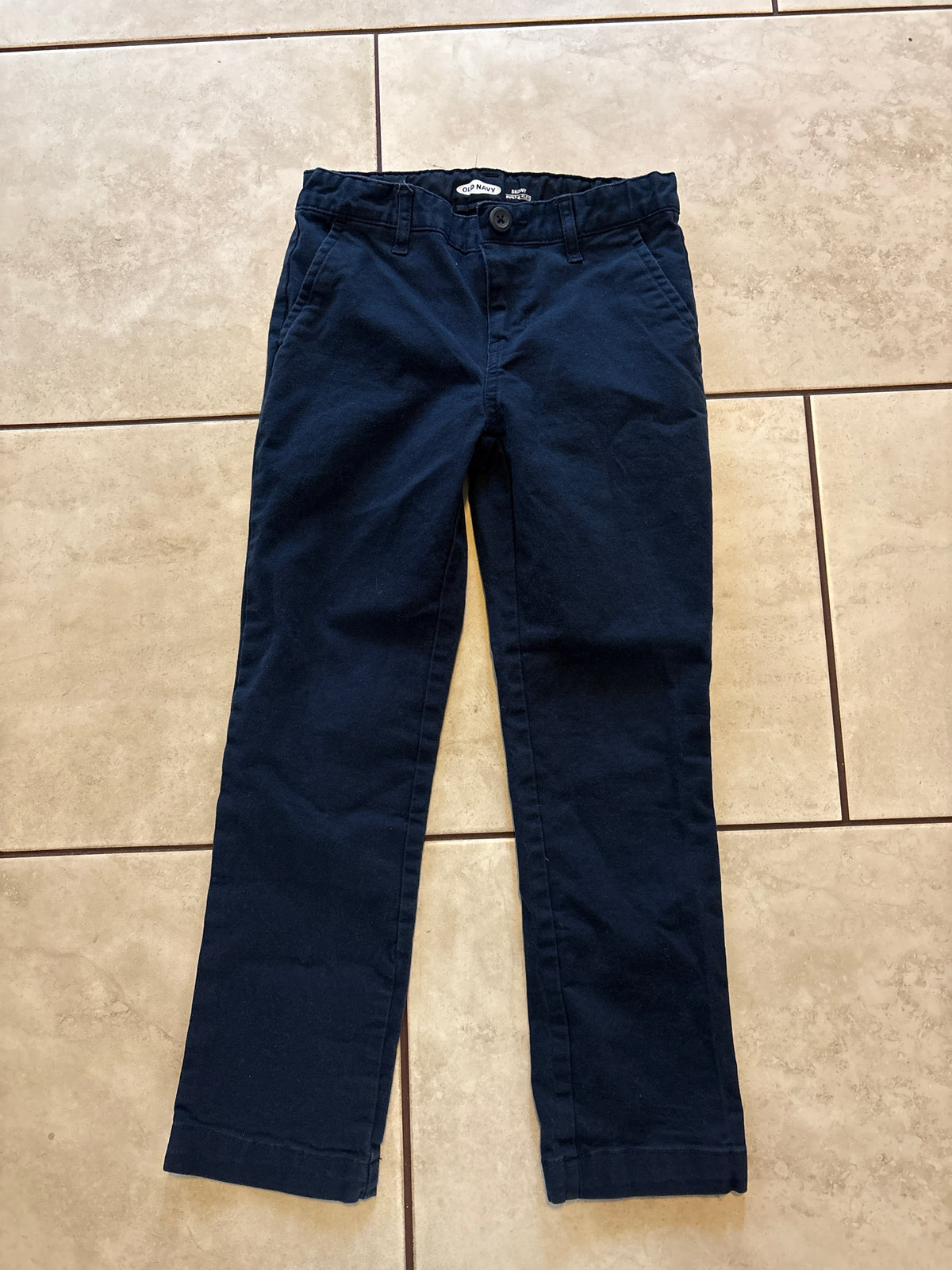 #166 boys Old Navy sz7 navy pants
