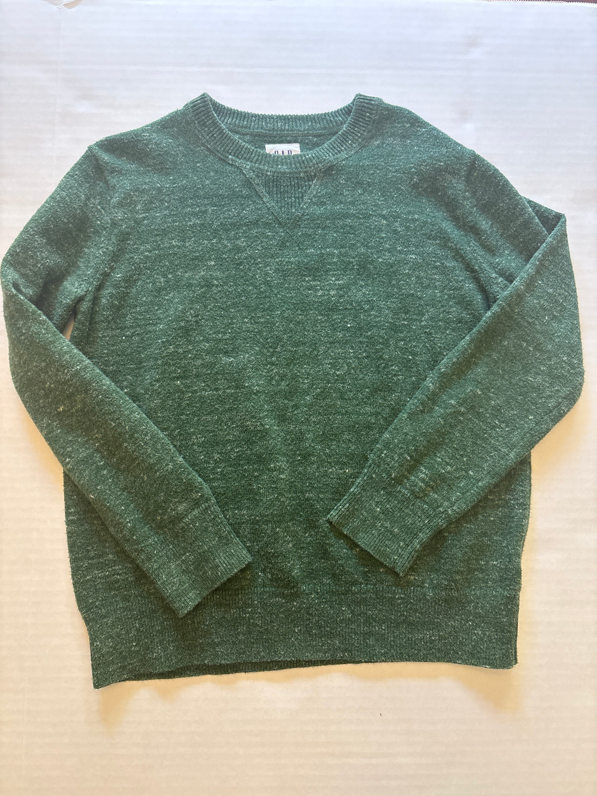 Seller 118 VGUC Boys GAP green heather sweater size S(6/7)