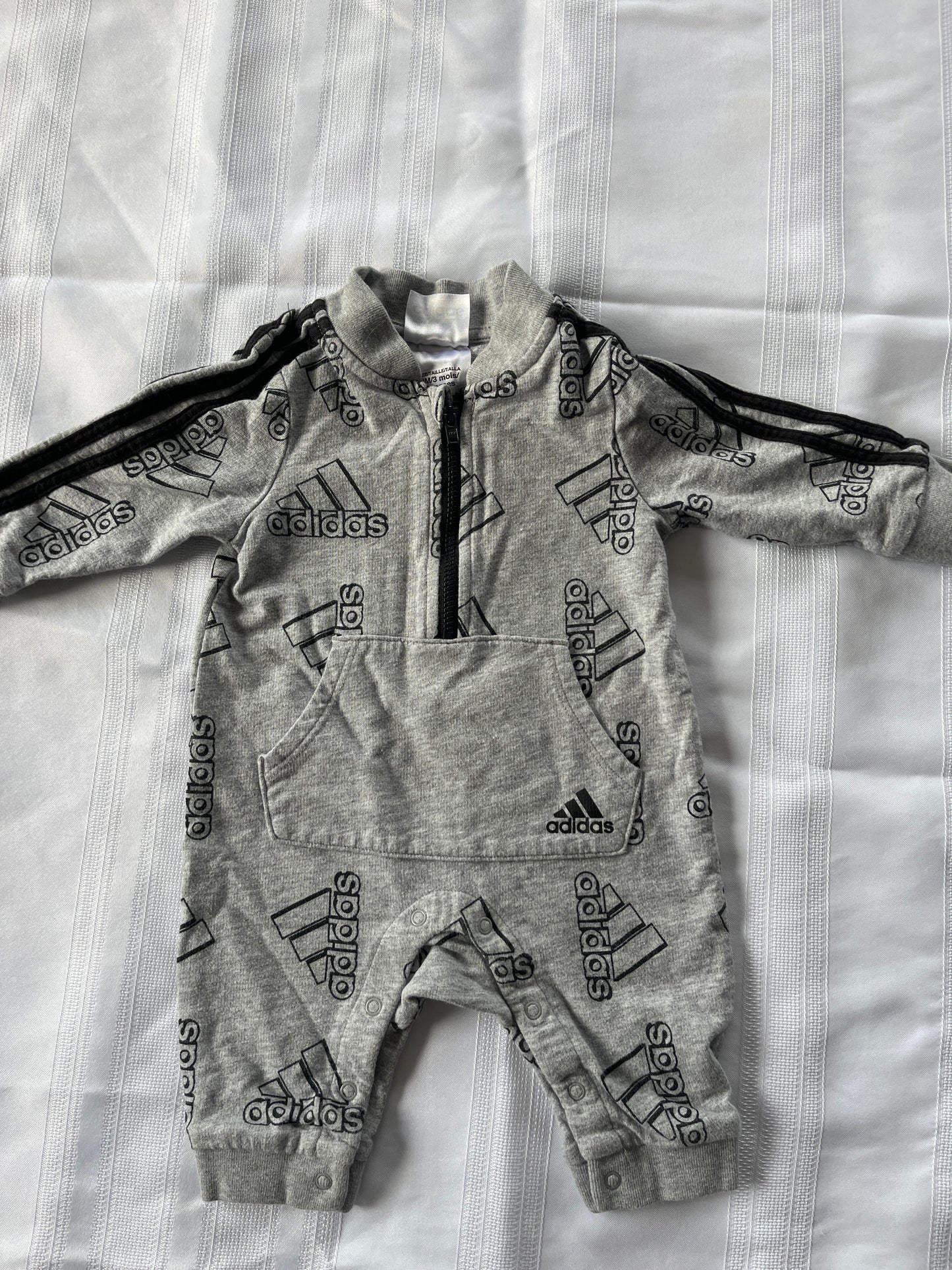 #29 3 mo Boys Adidas romper EUC