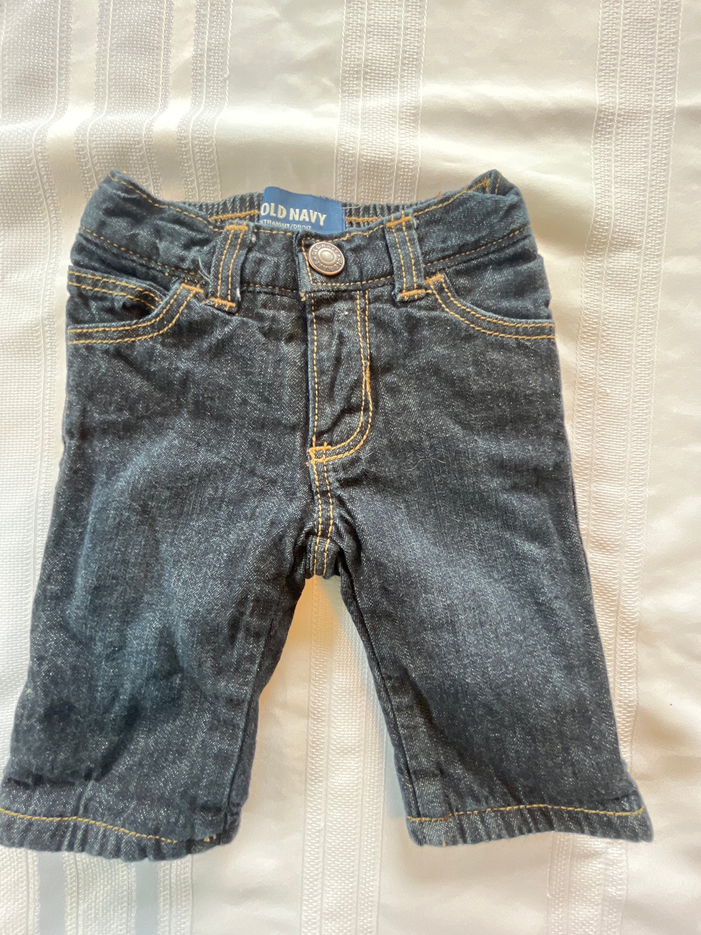 #43 Boys 3-6 mo Old Navy lined pants EUC