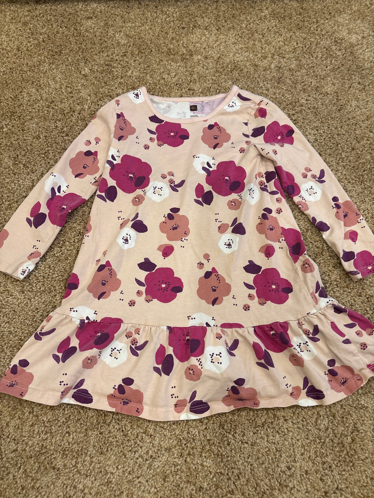 #47, girls 5T, Tea collection, pink and floral girls dress