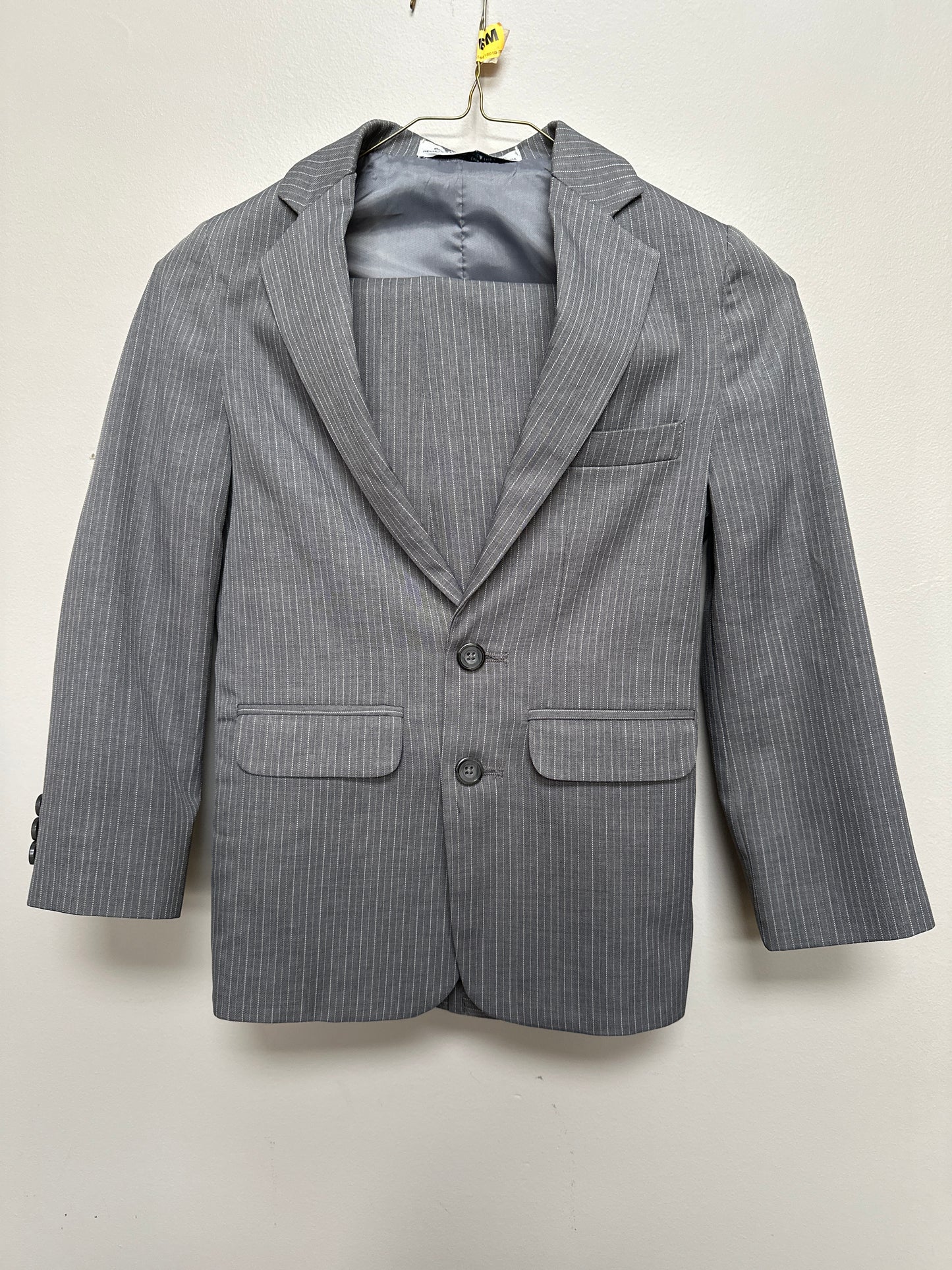 #130 Boys Sz 8 Pinstriped Suit Jacket and Pants