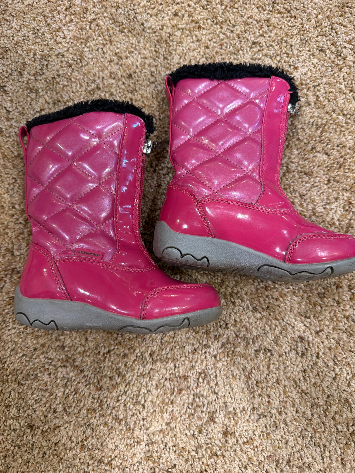 #47, Girls pink snow boots. Size 7