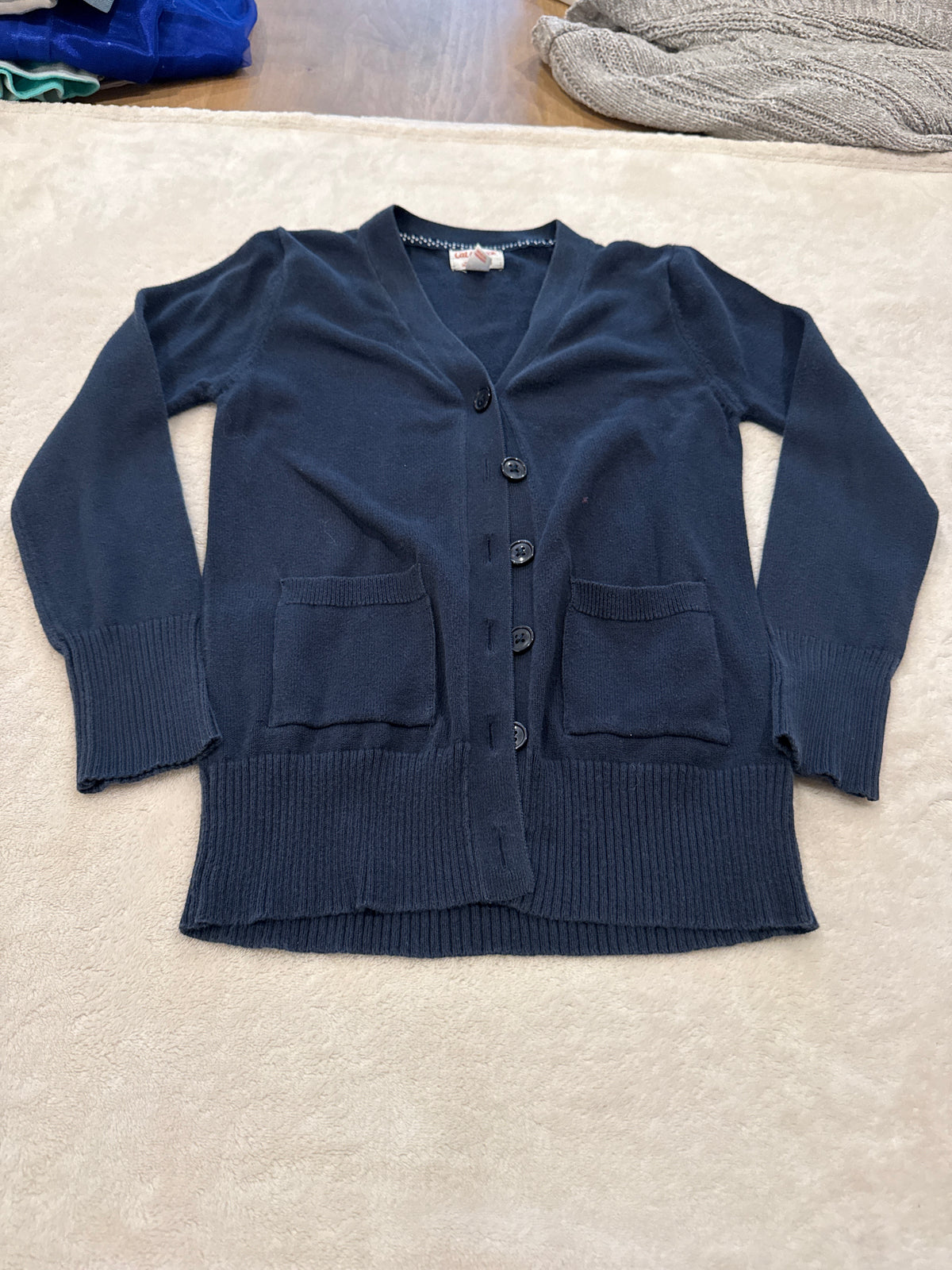 #81 Girls 6 Cat and Jack blue sweater euc