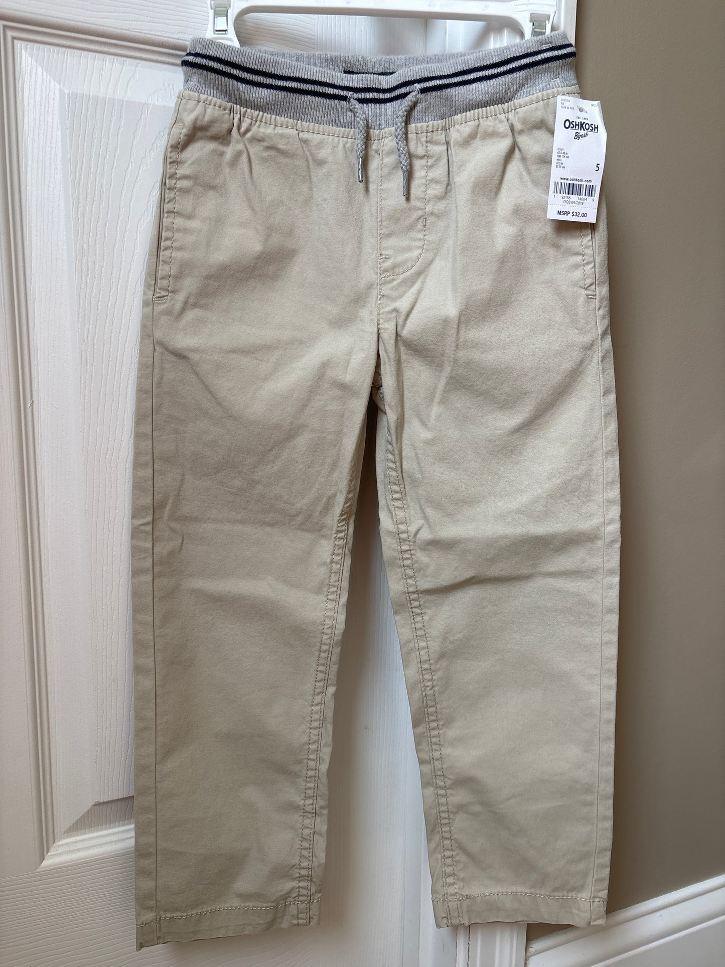 Seller #62 Boys OshKosh B'gosh khaki pants sz 5 nwt
