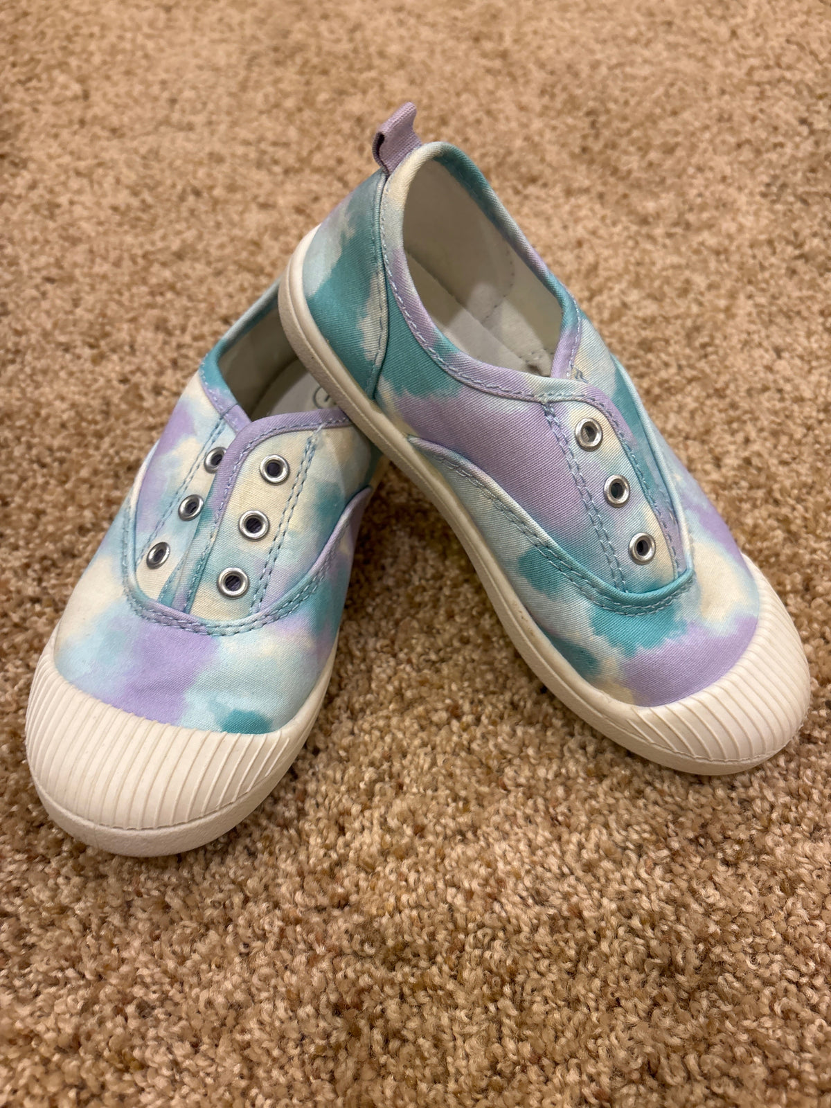 #47, girls Cat & Jack purple/teal/white shoes Girls Size 11